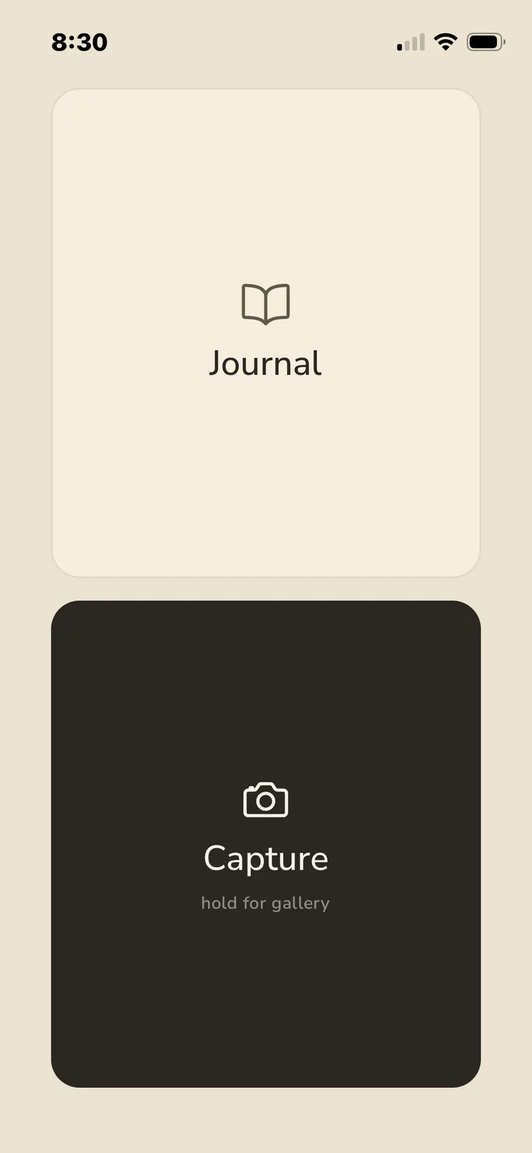 Waylet home screen